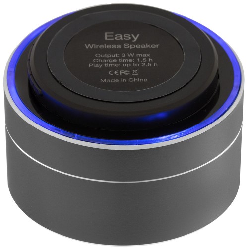 Купить Беспроводная колонка Easy, темно-серая с нанесением логотипа Купить Беспроводная колонка Easy, темно-серая с нанесением логотипа