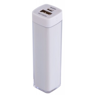 Купить Bнешний аккумулятор Bar, 2200 mAh, ver.2, белый с нанесением