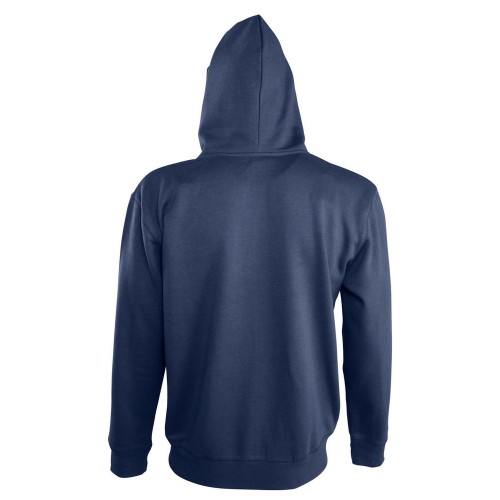 Купить Толстовка мужская Soul Men 290 с контрастным капюшоном, темно-синяя с нанесением логотипа
