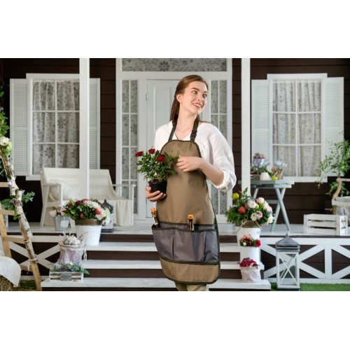 Купить Фартук садовый Garden Chef, темный хаки с нанесением логотипа