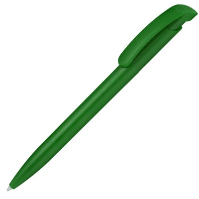 Купить Ручка шариковая Clear Solid, зеленая с нанесением