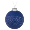 Купить Елочный шар Chain, 10 см, синий с нанесением логотипа