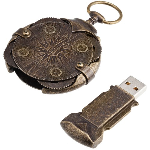 Купить Флешка «Криптекс»® Compass Lock, 16 Гб с нанесением логотипа
