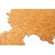 Купить Деревянная карта России с названиями городов, коричневая с нанесением логотипа