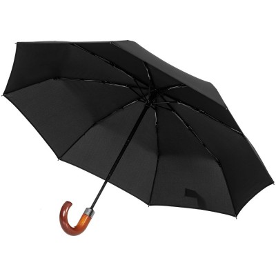 Купить Складной зонт Wood Classic S, черный с нанесением
