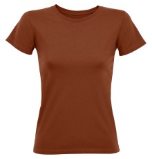 Футболка женская REGENT FIT WOMEN, коричневая (терракотовая)