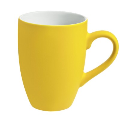 Купить Кружка Best Morning c покрытием софт-тач, желтая с нанесением логотипа