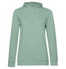 Толстовка с капюшоном женская Hoodie, серо-зеленая