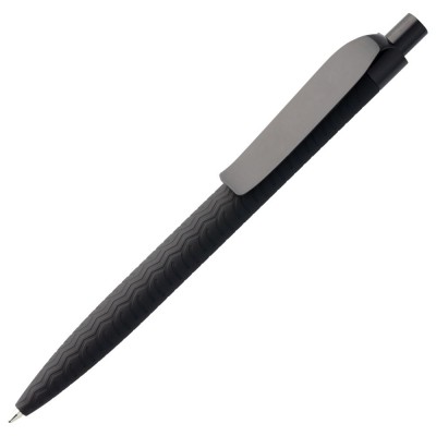Купить Ручка шариковая Prodir QS03 PRP Tyre Soft Touch, черная с нанесением