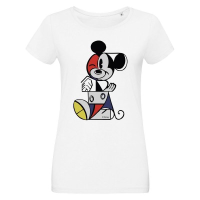 Купить Футболка женская «Микки Маус. Picasso Style», белая с нанесением