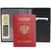 Купить Обложка для паспорта Classe, черная с нанесением логотипа
