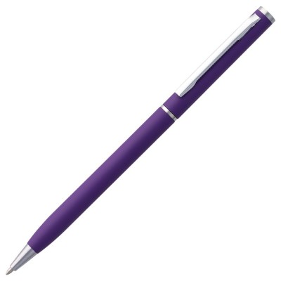 Купить Ручка шариковая Hotel Chrome, ver.2, матовая фиолетовая с нанесением