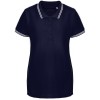 Купить Рубашка поло женская Virma Stripes Lady, темно-синяя с нанесением логотипа