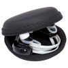 Купить Cпортивные Bluetooth наушники Vatersay, черные с белым с нанесением логотипа