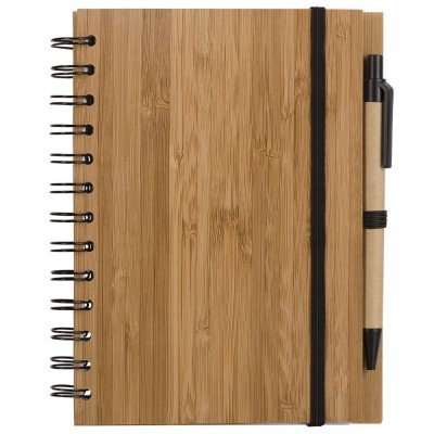 Купить Блокнот на кольцах Bambook с шариковой ручкой с нанесением