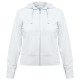 Купить Толстовка женская Hooded Full Zip белая с нанесением логотипа