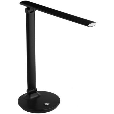 Купить Лампа настольная светодиодная Time's Up, черная с нанесением логотипа