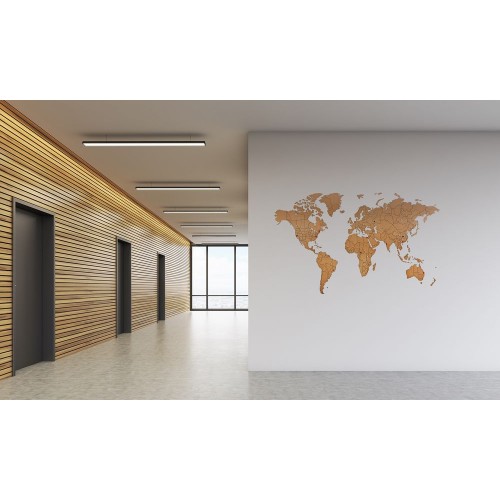 Купить Деревянная карта мира World Map True Puzzle Large, коричневая с нанесением логотипа