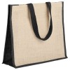Купить Холщовая сумка для покупок Bagari с черной отделкой с нанесением логотипа