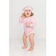 Купить Боди детское Baby Prime, розовое с молочно-белым с нанесением логотипа