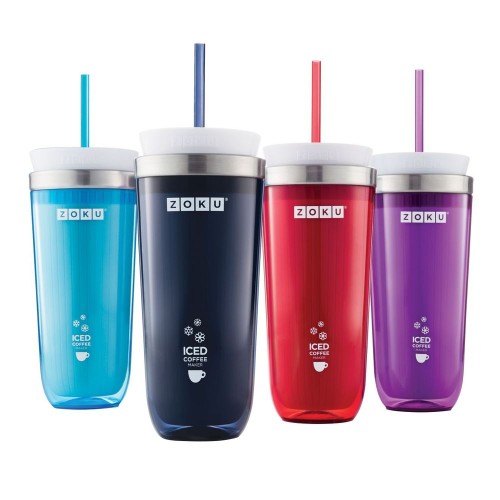 Купить Стакан для охлаждения напитков Iced Coffee Maker, фиолетовый с нанесением логотипа