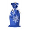 Купить Чехол для шампанского «Снежинки», синий с нанесением логотипа