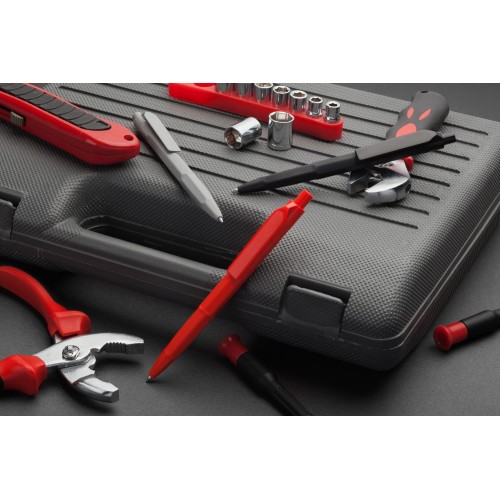 Купить Ручка шариковая Prodir QS30 PRP Working Tool Soft Touch, красная с нанесением логотипа