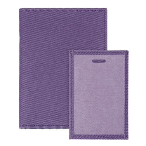 Купить Чехол для пропуска Twill, фиолетовый с нанесением логотипа