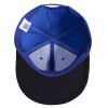 Купить Бейсболка Unit Heat с прямым козырьком, двухцветная, ярко-синяя с черным с нанесением логотипа