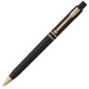 Купить Ручка шариковая Raja Gold, черная с нанесением логотипа