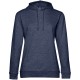 Купить Толстовка с капюшоном женская Hoodie, синий меланж с нанесением логотипа