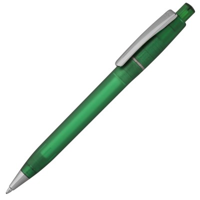 Купить Ручка шариковая Semyr Frost, зеленая с нанесением логотипа