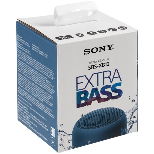 Купить Беспроводная колонка Sony SRS-XB12, синяя с нанесением логотипа Купить Беспроводная колонка Sony SRS-XB12, синяя с нанесением логотипа