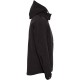 Купить Куртка мужская Hooded Softshell черная с нанесением логотипа
