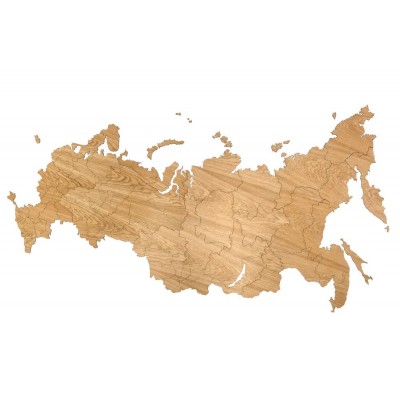 Купить Деревянная карта России, дуб с нанесением логотипа