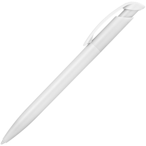 Купить Ручка шариковая Clear Solid, белая с нанесением логотипа