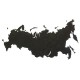 Купить Деревянная карта России, черная с нанесением логотипа