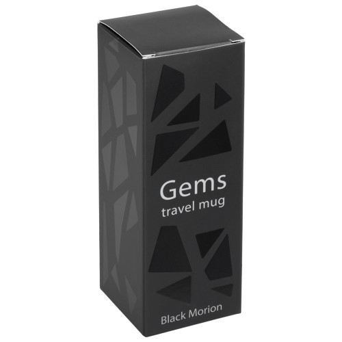 Купить Термостакан Gems Black Morion, черный морион с нанесением логотипа