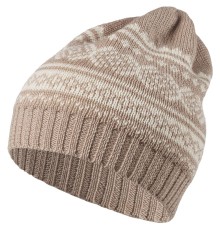 Шапка Lambient, бежевая с молочно-белым