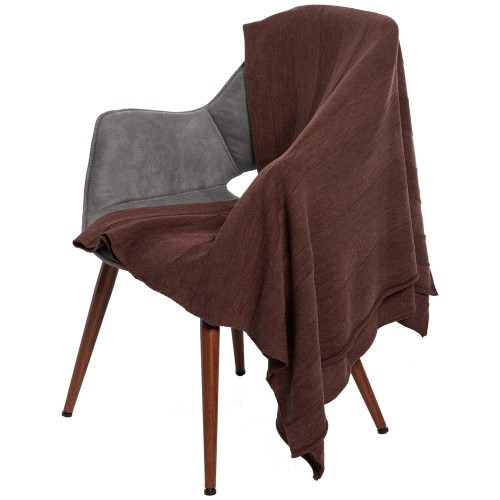 Купить Плед Pleat, коричневый с нанесением логотипа