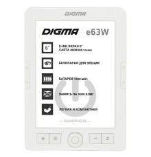 Электронная книга Digma E63W, белая
