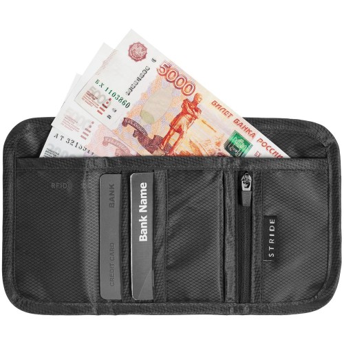 Купить Кошелек Torren с RFID-защитой, серый с нанесением логотипа