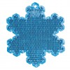 Купить Пешеходный светоотражатель «Снежинка», синий с нанесением логотипа