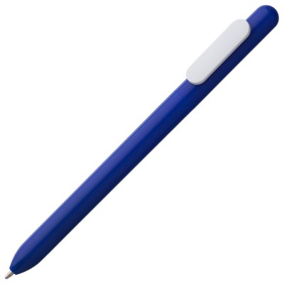 Купить Ручка шариковая Slider, синяя с белым с нанесением
