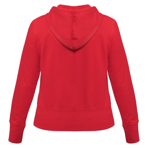 Купить Толстовка женская Hooded Full Zip красная с нанесением логотипа