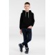 Купить Толстовка с капюшоном детская Kirenga Kids, черная с нанесением логотипа