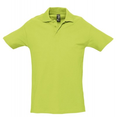 Купить Рубашка поло мужская SPRING 210, зеленое яблоко с нанесением