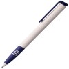 Купить Ручка шариковая Senator Super Soft, белая с синим с нанесением логотипа