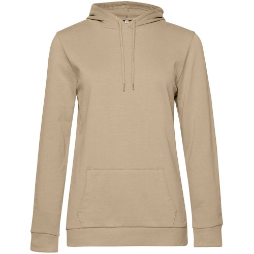 Купить Толстовка с капюшоном женская Hoodie, бежевая с нанесением логотипа