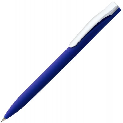 Купить Карандаш механический Pin Soft Touch, синий с нанесением логотипа